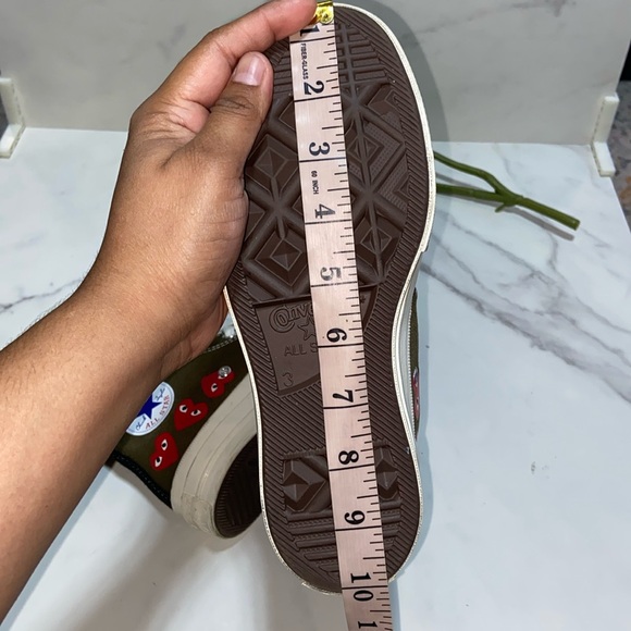 CONVERSE X COMME DES GARCONS PLAY CTAS 70 High Multi Heart  162973C Size Wo’s 5 - Picture 17 of 17